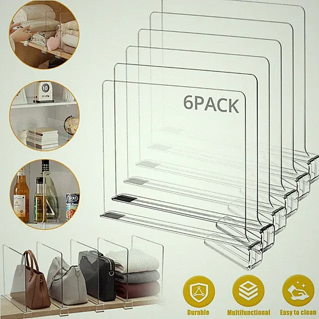 Transparente Regaltrenner Multifunktionaler Regalteiler Kleiderschrank Trenner