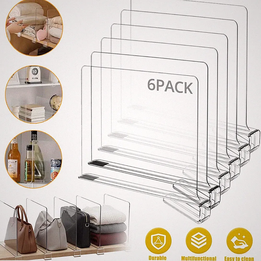 Transparente Regaltrenner Multifunktionaler Regalteiler Kleiderschrank Trenner