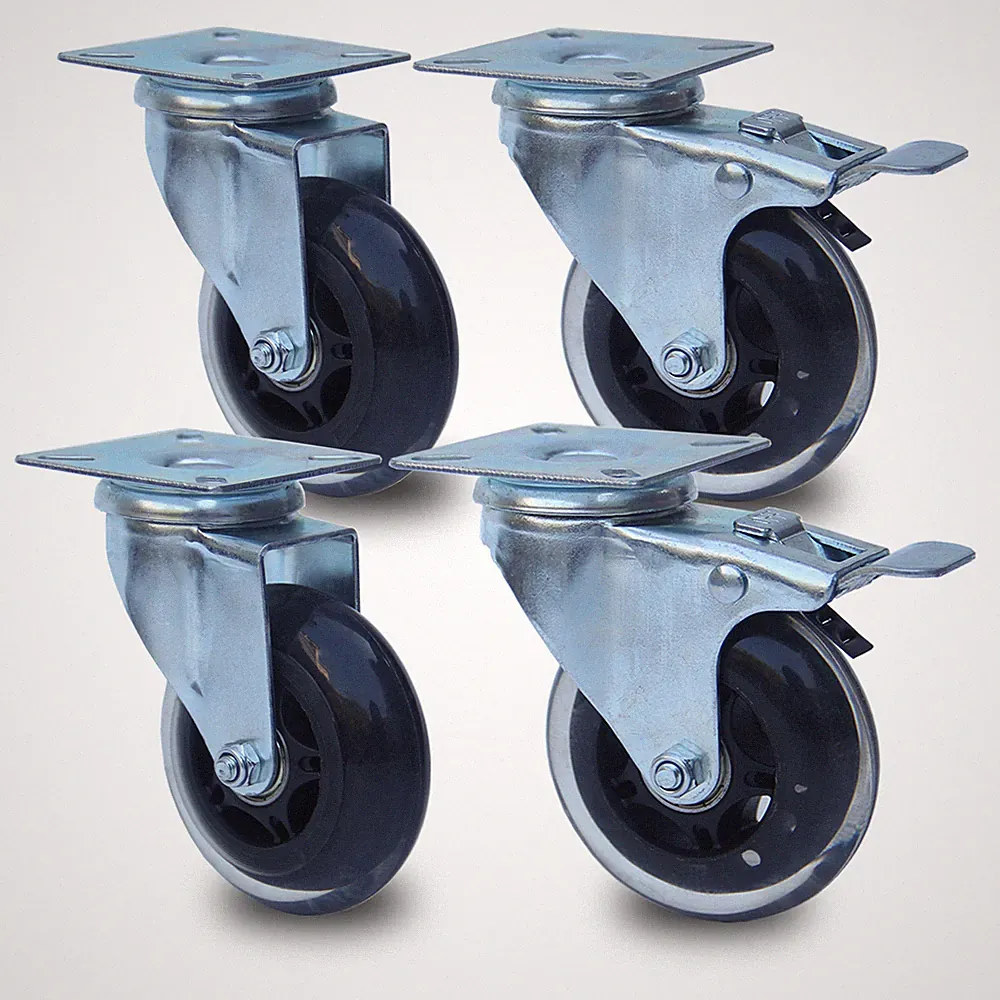 Transportrollen Gummirollen Transparent Lenkrollen Möbelrollen 4er Set Rollen