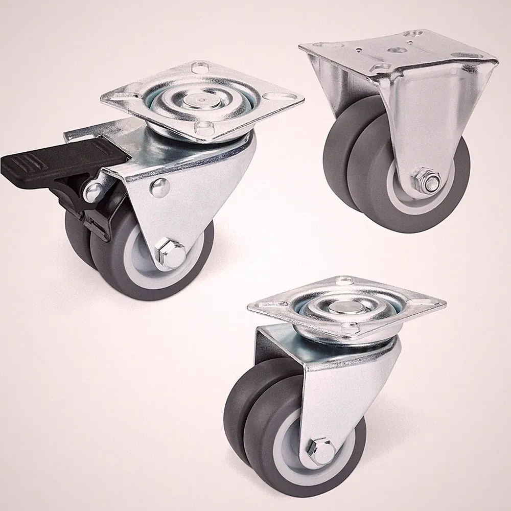 Transportrollen Schwerlastrollen Lenkrollen Ø50 mm Möbelrolle 100kg Stahl SOTECH