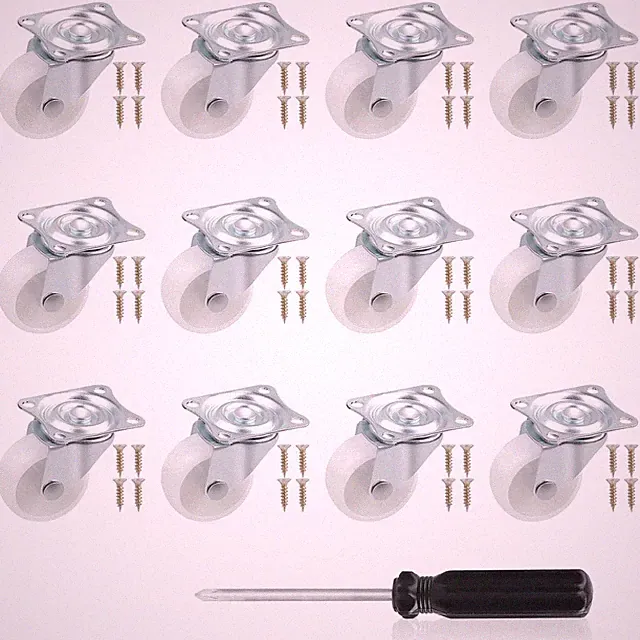 Transportrollen Set 38mm Möbelrollen Rollen für Küche Kommoden Lagerregale