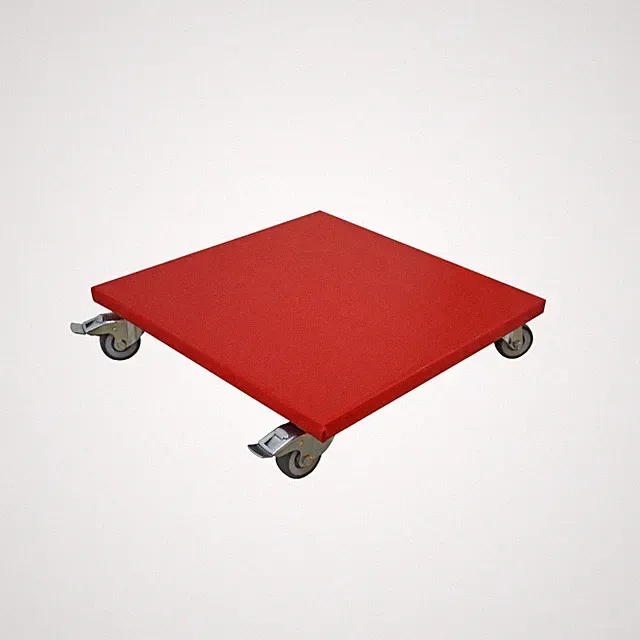 Transportroller 40x40cm Blumenroller Untersetzer Pflanzenroller Möbelroller Rot