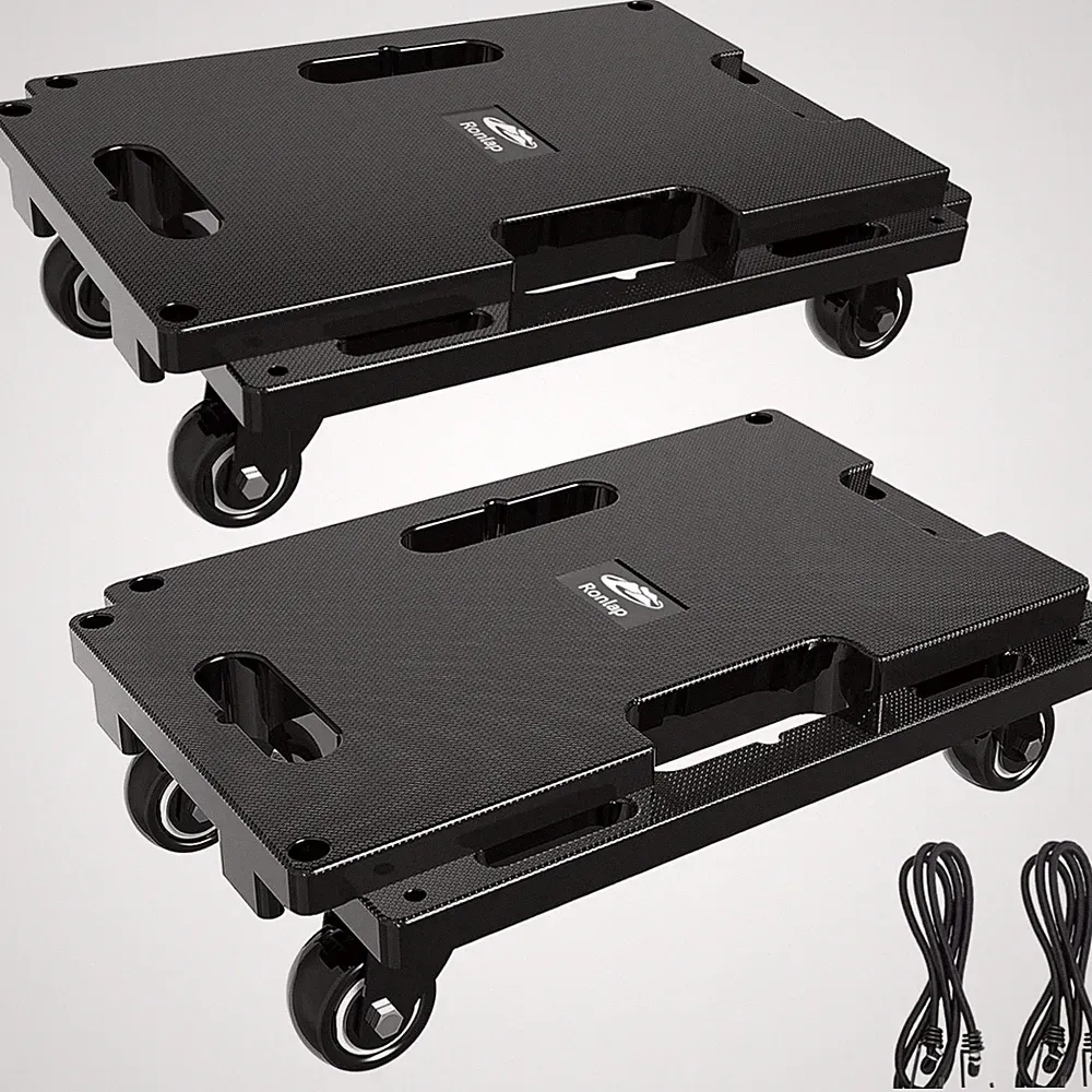 Transportroller Möbelroller Tragkraft bis 400 kg Möbelwagen 2er Set Schwarz