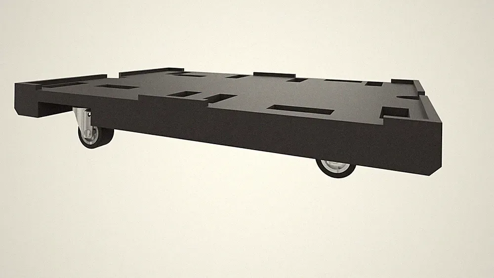 Transportroller Transportpalette Rollbrett Möbelroller Rollwagen 120x80 cm PROFI
