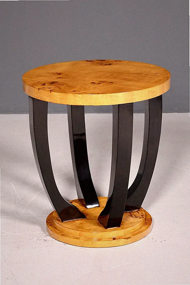 Traumhafter Art Deco Stil Beistelltisch Antik Stil Tisch Luxus Birke Couchtisch