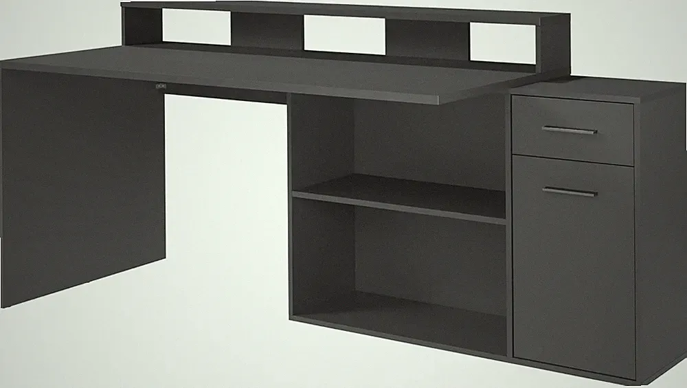 trendteam Gamingtisch Schreibtisch anthrazit matt - Büro - Gamer - 160x92x115