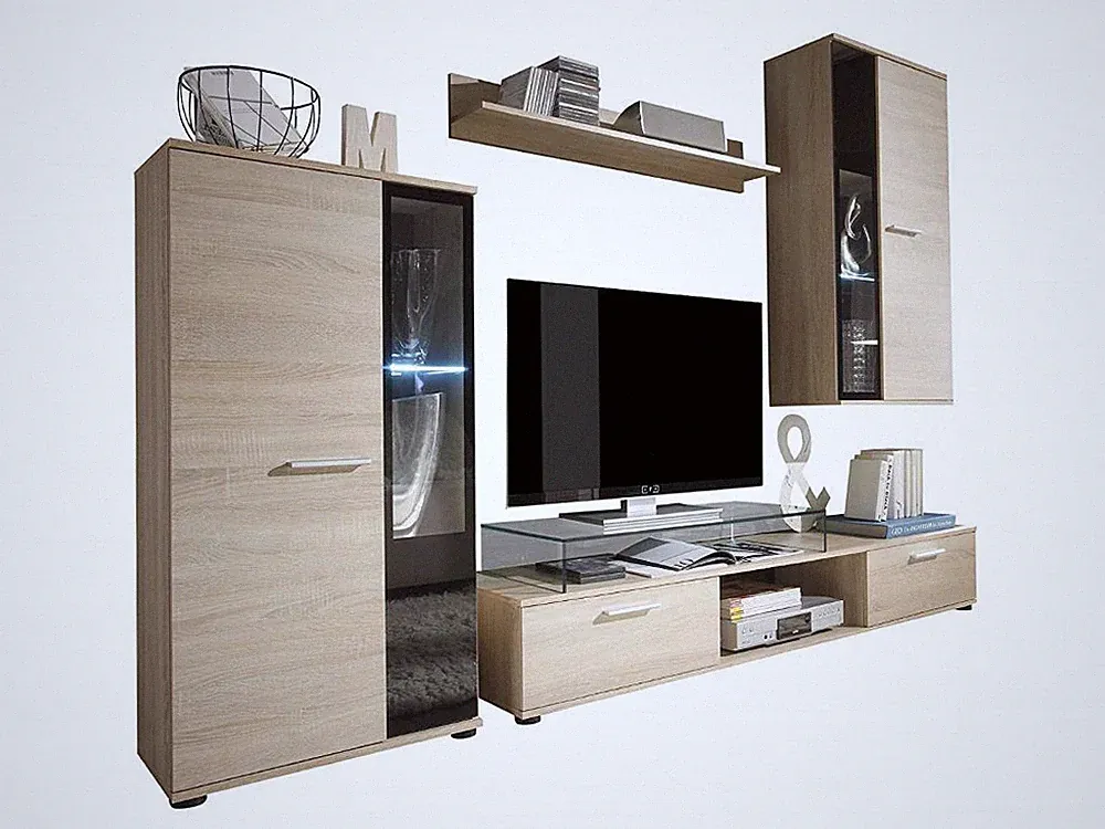 trendteam smart living 1205-031-42 Wohnwand Salsa Eiche San Remo, Mediawand M39