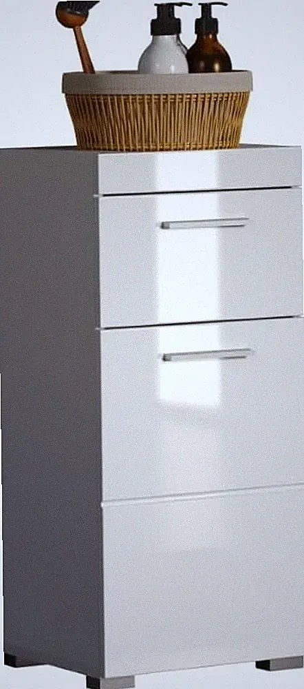 Trendteam Smart Living - Amanda - Kommode - Weiß Hochglanz - Standschrank - (Bxh