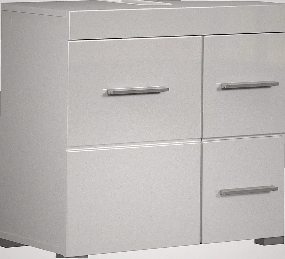 Trendteam Smart Living Amanda Waschbeckenunterschrank Weiß/Weiß Hochglanz Wascht