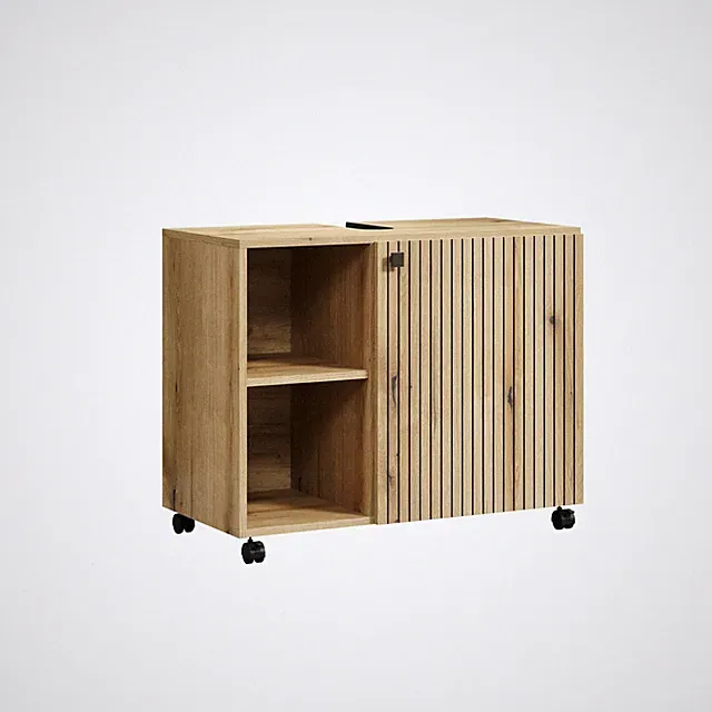 Trendteam Waschtischunterschrank 80 x 64 x 42 cm, Farbe: Eiche Evoke
