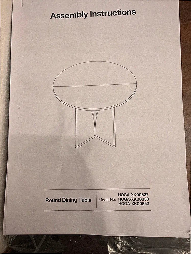 Tribesigns - Hoga XK00837 - Runder Esstisch für 4 Personen - 100 cm - Braun Neu