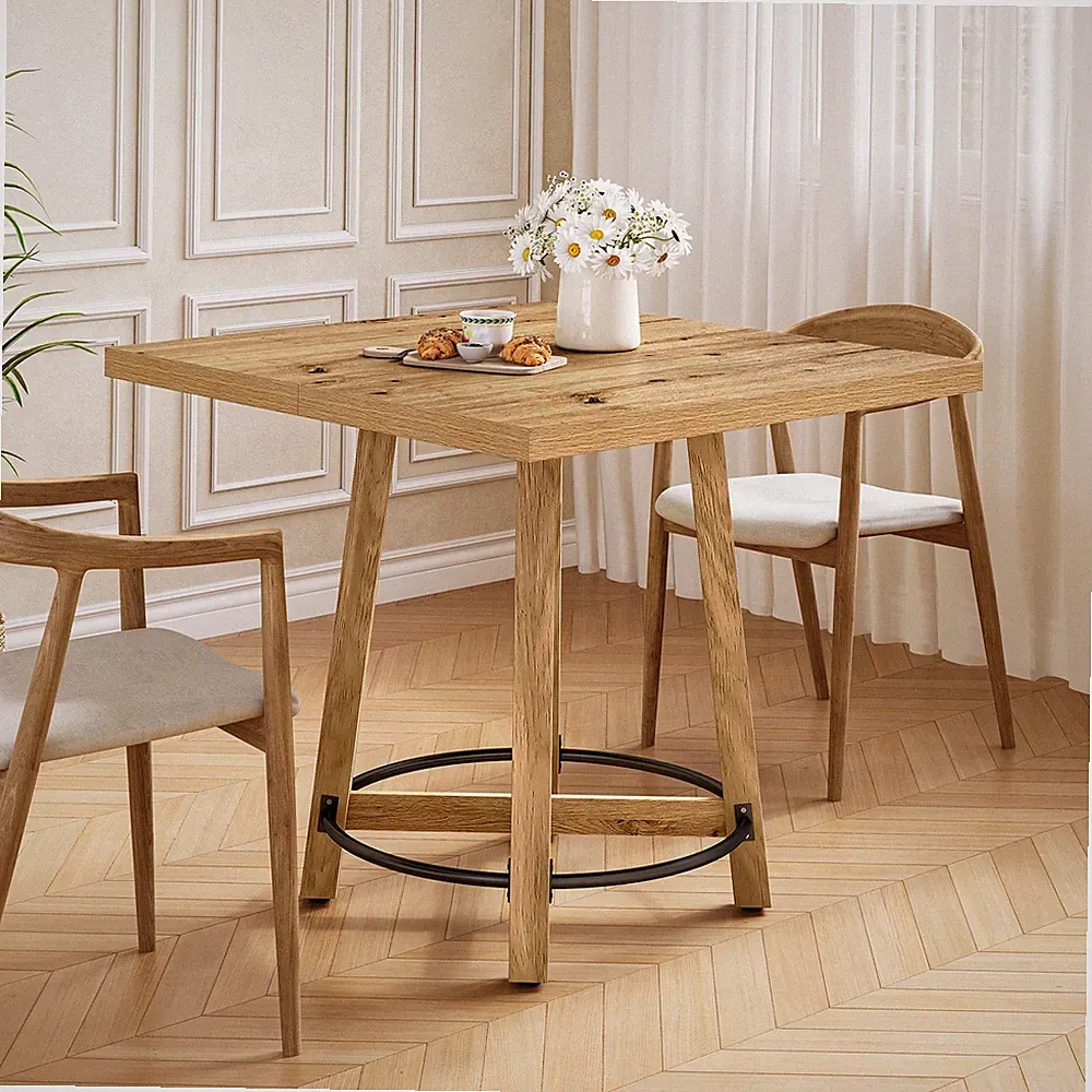 Tribesigns Quadratischer Esstisch 80×80cm, Moderner Küchentisch für 2–4 Personen