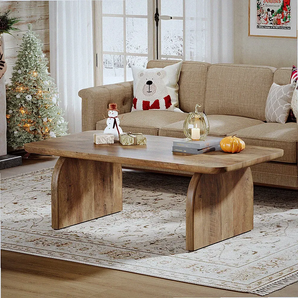 Tribesigns Rechteckiger Couchtisch, 120 cm Holz Rechteckig Wohnzimmertisch