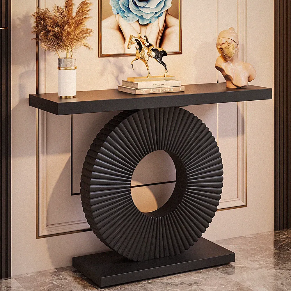 Tribesigns Schmaler Konsolentisch, Moderner Sofatisch für Flur, 100 x 30 x 79 cm