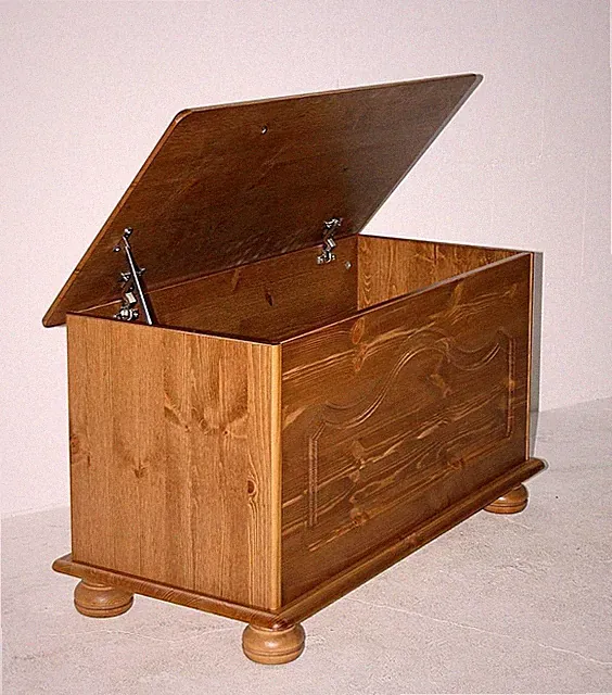 Truhe Betttruhe Holztruhe Wäschetruhe Spielzeugtruhe Holz Kiefer massiv honig