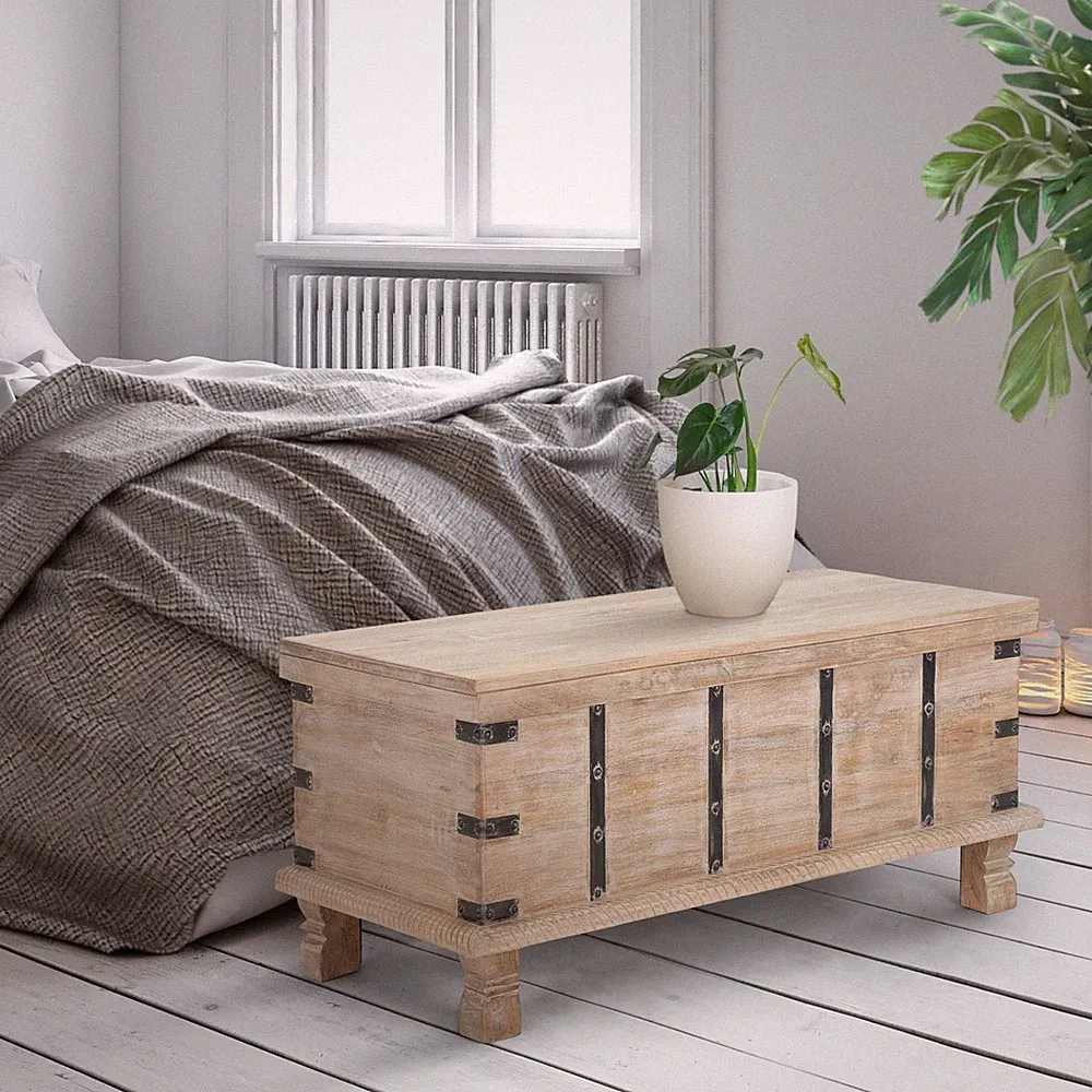Truhe Couchtisch Wohnzimmertisch Beistelltisch Shabby Chic WOMO-DESIGN®