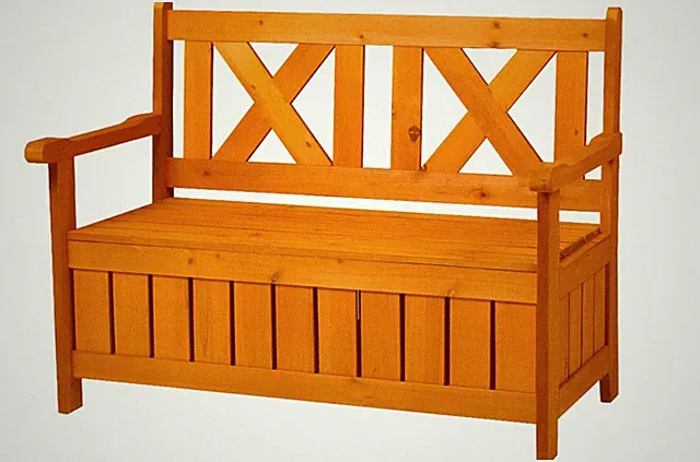 Truhenbank, Gartenbank, Friesenbank, Gartenkiste, Holzbank mit Stauraum - neu