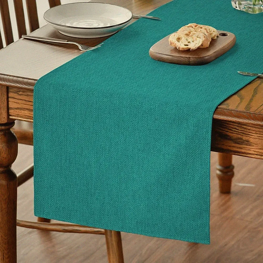 Türkis Tischläufer 40x240 cm - Abwaschbar & Dekorativ für Küche und Esstisch
