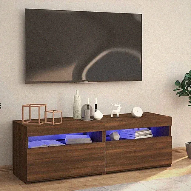 TV Board Lowboard Unterschrank mit LED Beleuchtung TV Schrank Fernsehschrank
