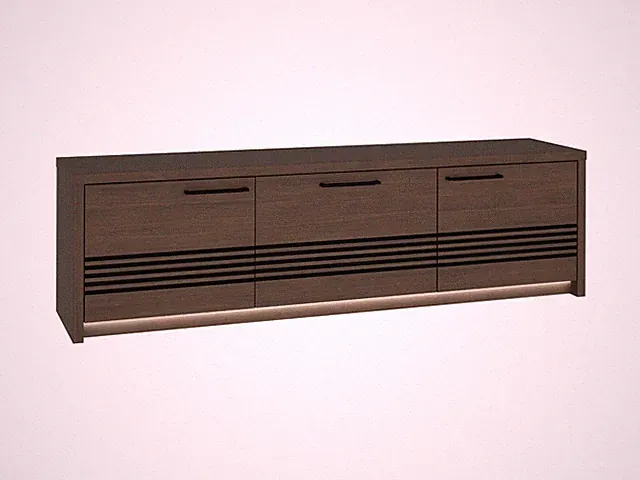 TV-Lowboard EUFEMIUS EUFT132-D131 – 2 Türen, große Schublade, LED-Sockel