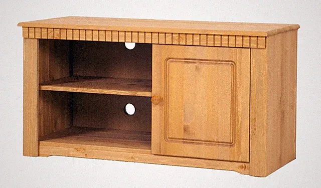 TV Lowboard Landhausstil TV Regal Schrank aus Kiefernholz gelaugt geölt NEU