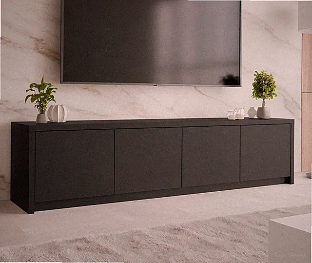 TV-Lowboard Solid 4D TV-Schrank mit 4 Türen Fernsehschrank Mediaschrank M24