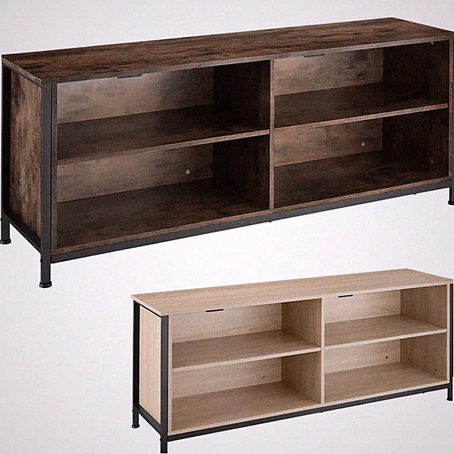 TV-Regal Fernsehtisch Lowboard TV-Schrank TV-Tisch Holz Metall Industrie Design