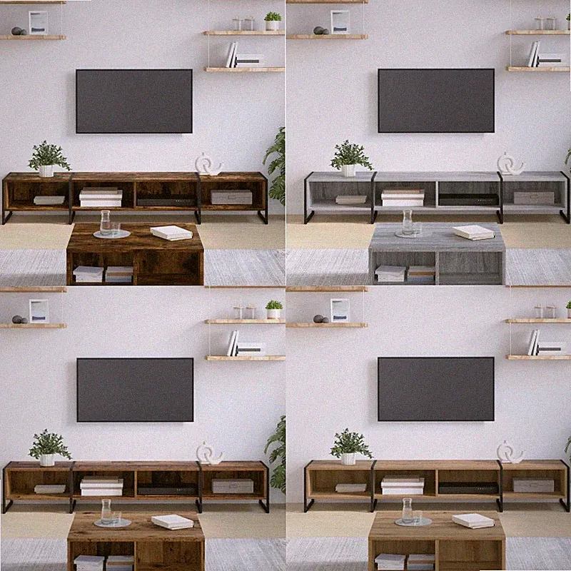 TV-Schränk Holzwerkstoff Medieneinheit Wohnzimmer Möbel Konsole vidaXL