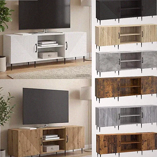 TV-Schränk Holzwerkstoff Schrank Möbel Wohnzimmer Aufbewahrung vidaXL