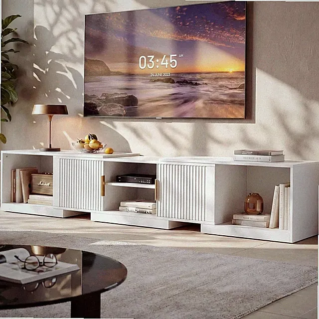 TV Schrank Ausziehbar 160–200cm Drehbar Eck Fernsehsch