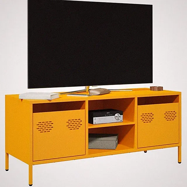 TV Schrank Fernsehtisch Fernsehschrank Lowboard Kaltgewalzter Stahl vidaXL