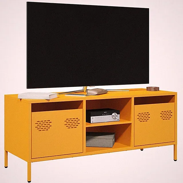 TV Schrank Fernsehtisch Fernsehschrank Lowboard Kaltgewalzter Stahl vidaXL