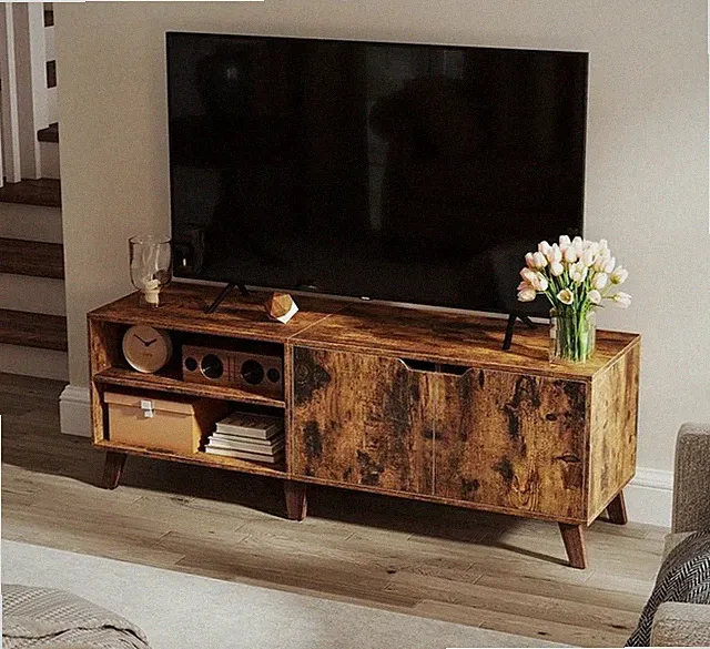 TV-Schrank Fernsehtisch mit 2 Türen 140x50x40cm für Fernseher bis 60" NEU OVP