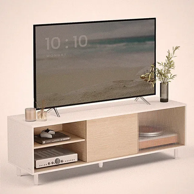 TV-Schrank für TVs bis zu 60 Zoll Montage superschnell werkzeuglos