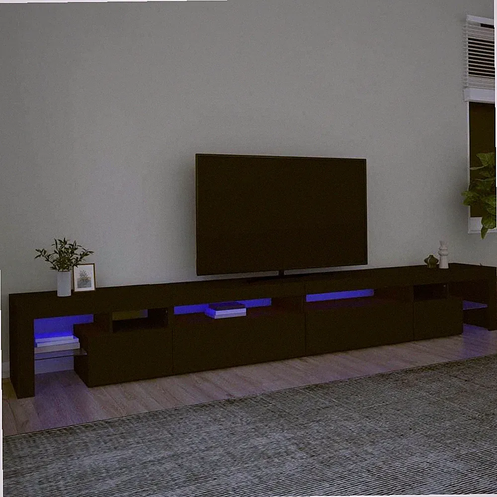TV Schrank mit LED-Leuchten Lowboard Fernsehschrank TV Möbel Fernsehtisch vidaXL