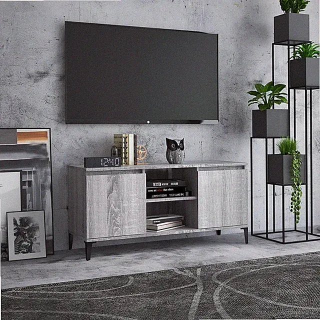 TV Schrank mit Metallbeinen Lowboard Fernsehschrank Fernsehtisch Tisch vidaXL