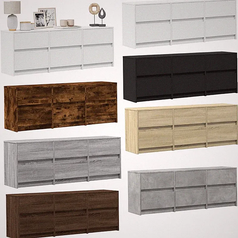 TV Schrank mit RGB LED Beleuchtung Schublade Fernsehschrank TV Möbel 180x34x50cm