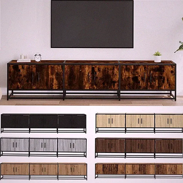 TV-Schrank Sideboard Fernsehschrank Lowboard Holzwerkstoff TV-Möbel mit 6 Tür