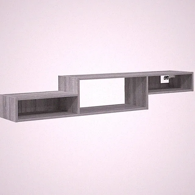 TV-Schrank Wandmontage Wandhalterung Grau Sonoma für Flachbildschirm