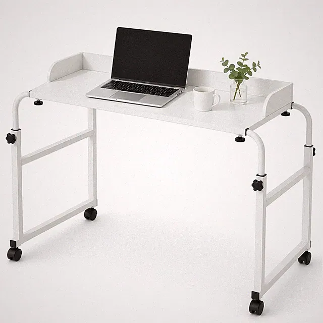Über-Betttisch auf Rollen Mobiler Schreibtisch Pflegetisch Laptoptisch