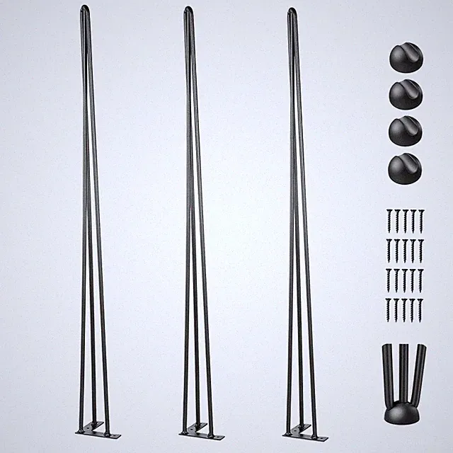Uimoso Hairpin Legs Tischbeine Haarnadelbeine 4 Stücke 91,5 cm Kohlenstoffstahl