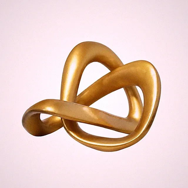 Unendlichkeitsknoten-Skulptur minimalistisch Deko-Objekt mit schlaufenform