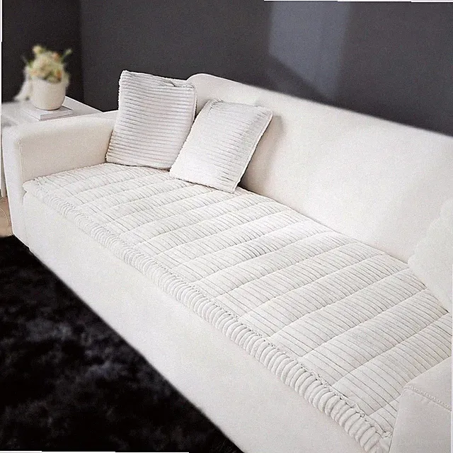 Universal Fit rutschfester weicher Cord Sofa Schonbezug - maschinenwaschbar Komfort