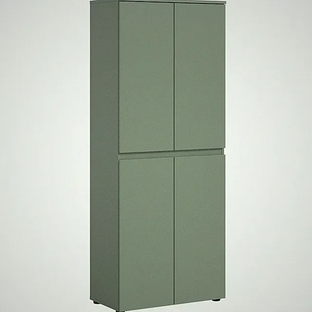 Universalschrank SCARPA - Smoke Green - 4 Türen - 70 cm breit
