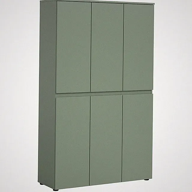 Universalschrank SCARPA - Smoke Green - 6 Türen - 105 cm breit