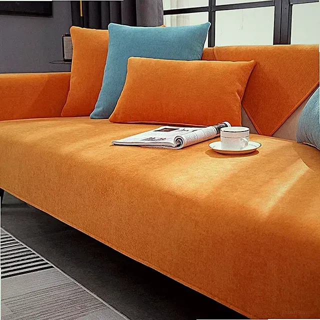Universell Unifarben Sofabezüge Sofaschoner Sofaüberwurf Couchbezug Rutschfest