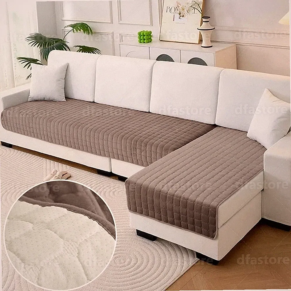 Universell Unifarben Sofaüberwurf Sofabezüge Sofaschoner Couchbezug Rutschfest