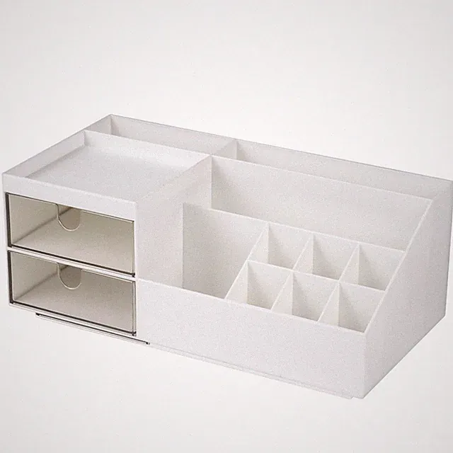 URAQT Make Up Organizer, Kosmetik Organizer mit 2 Schubladen und 10 Fächern