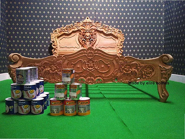 USA VOLL 54"x75" Größe rustikal Shabby RAW Mahagoni französischer Stil Rokoko Chic Bett