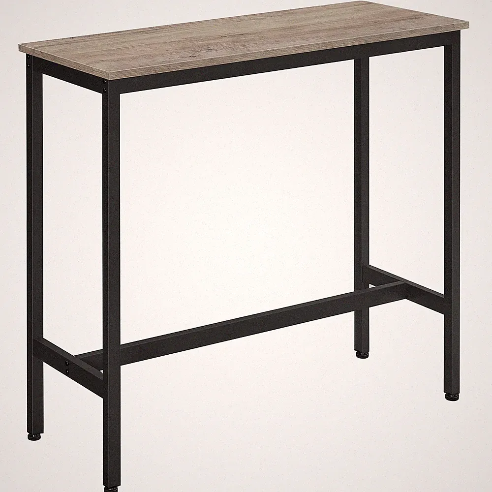 VASAGLE Alineru Bartisch aus Holz, Industrial Stil, bräunlich/schwarz
